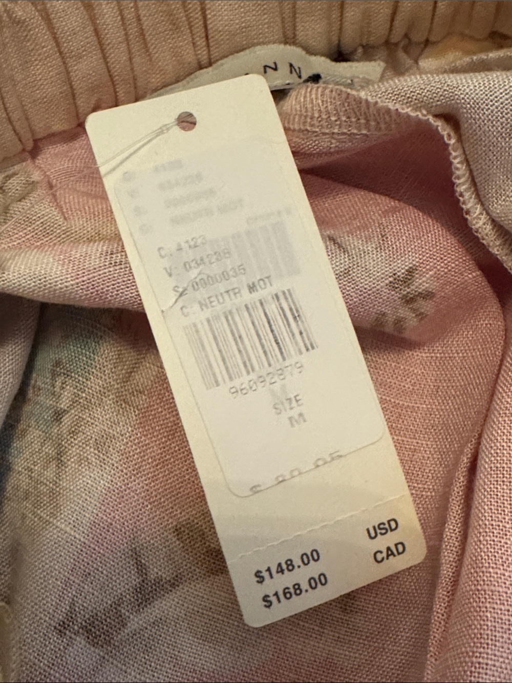 Anthropologie Ranna Gill Tropical Print Wide-Leg Pants Palm Beach NWT M - Picture 5 of 6